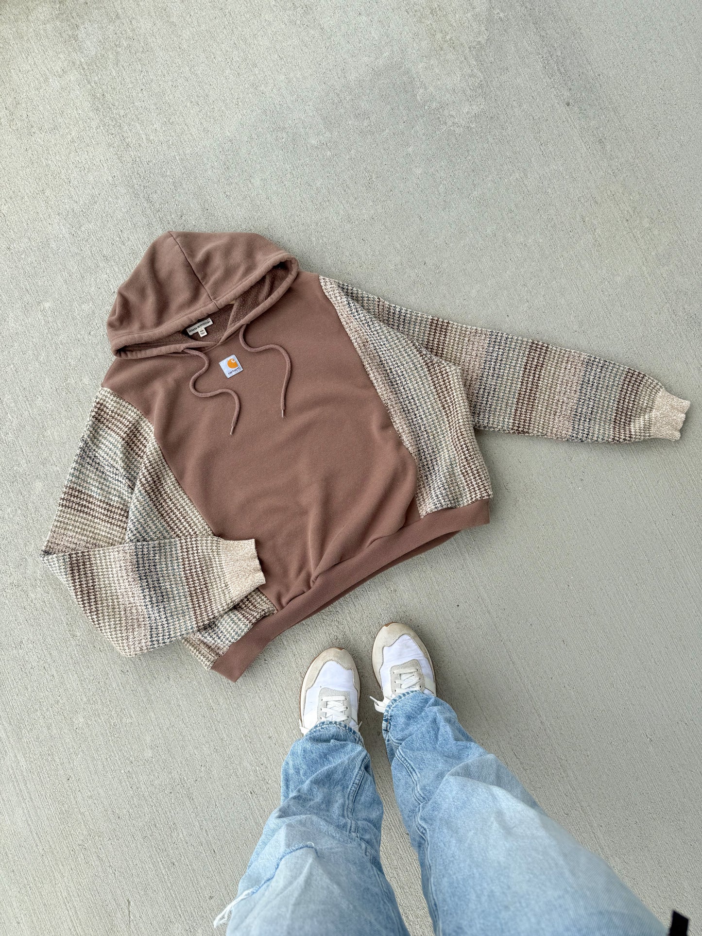 Vintage sweater x Carhartt hoodie