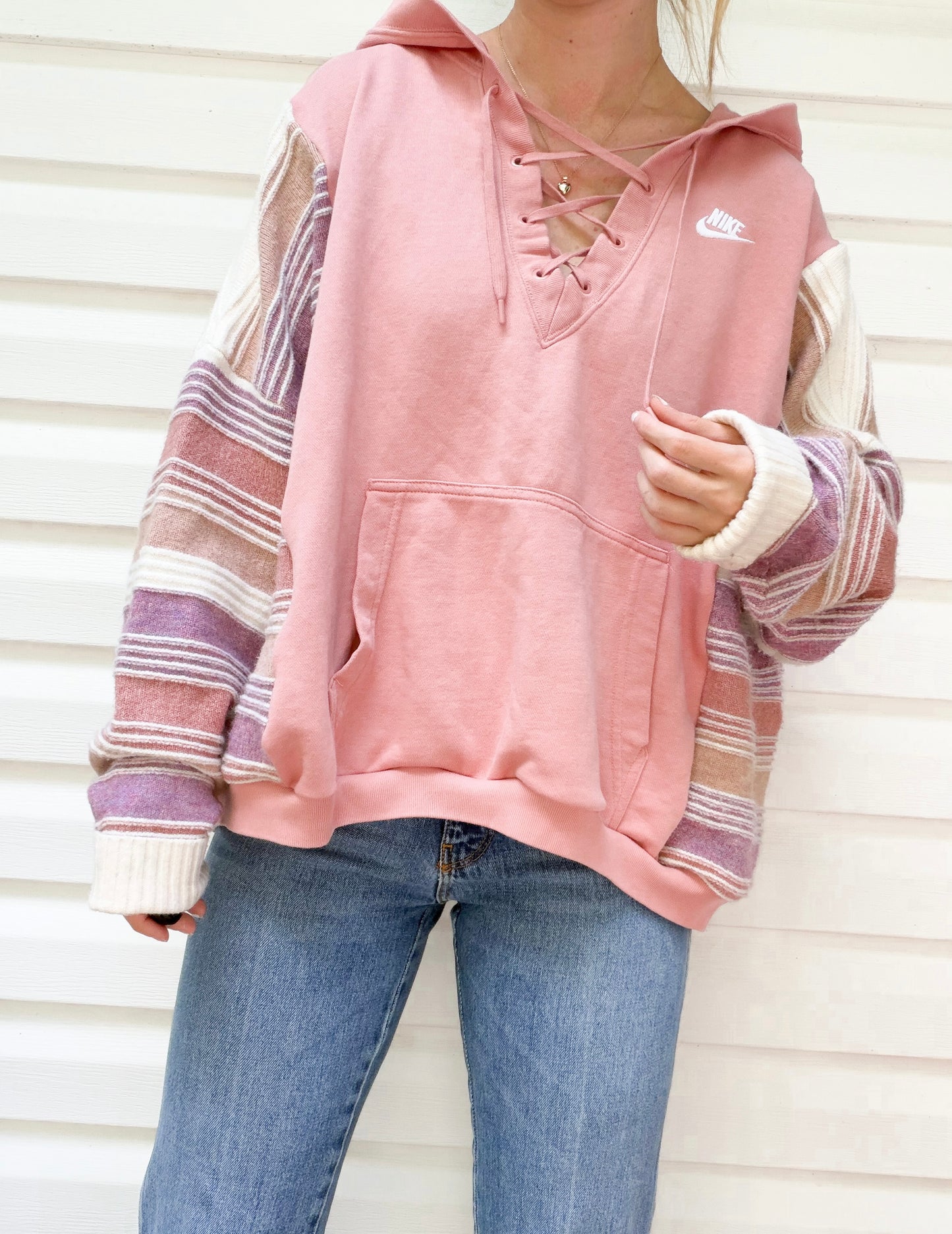 Nike hoodie x textured sweater