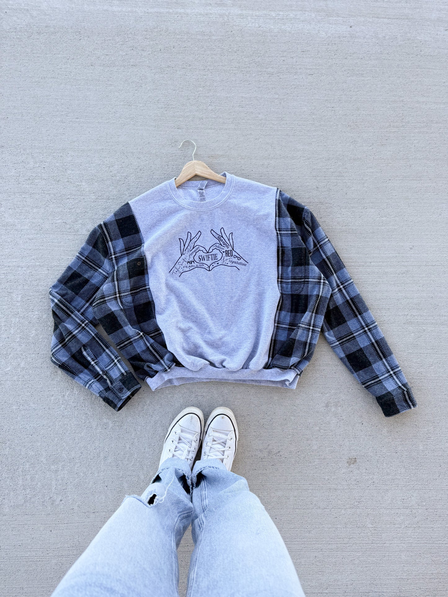 Swiftie flannel crewneck