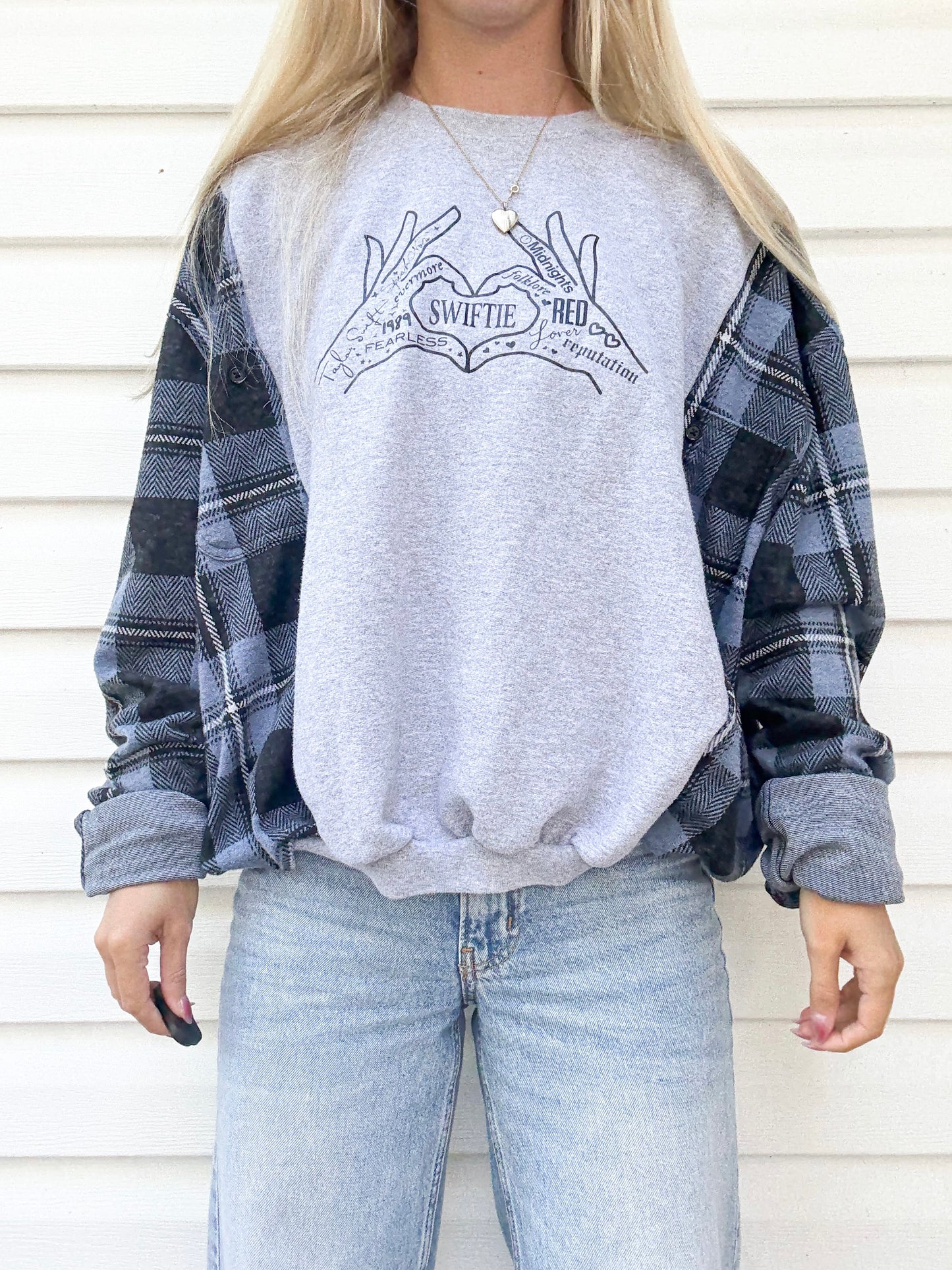 Swiftie flannel crewneck