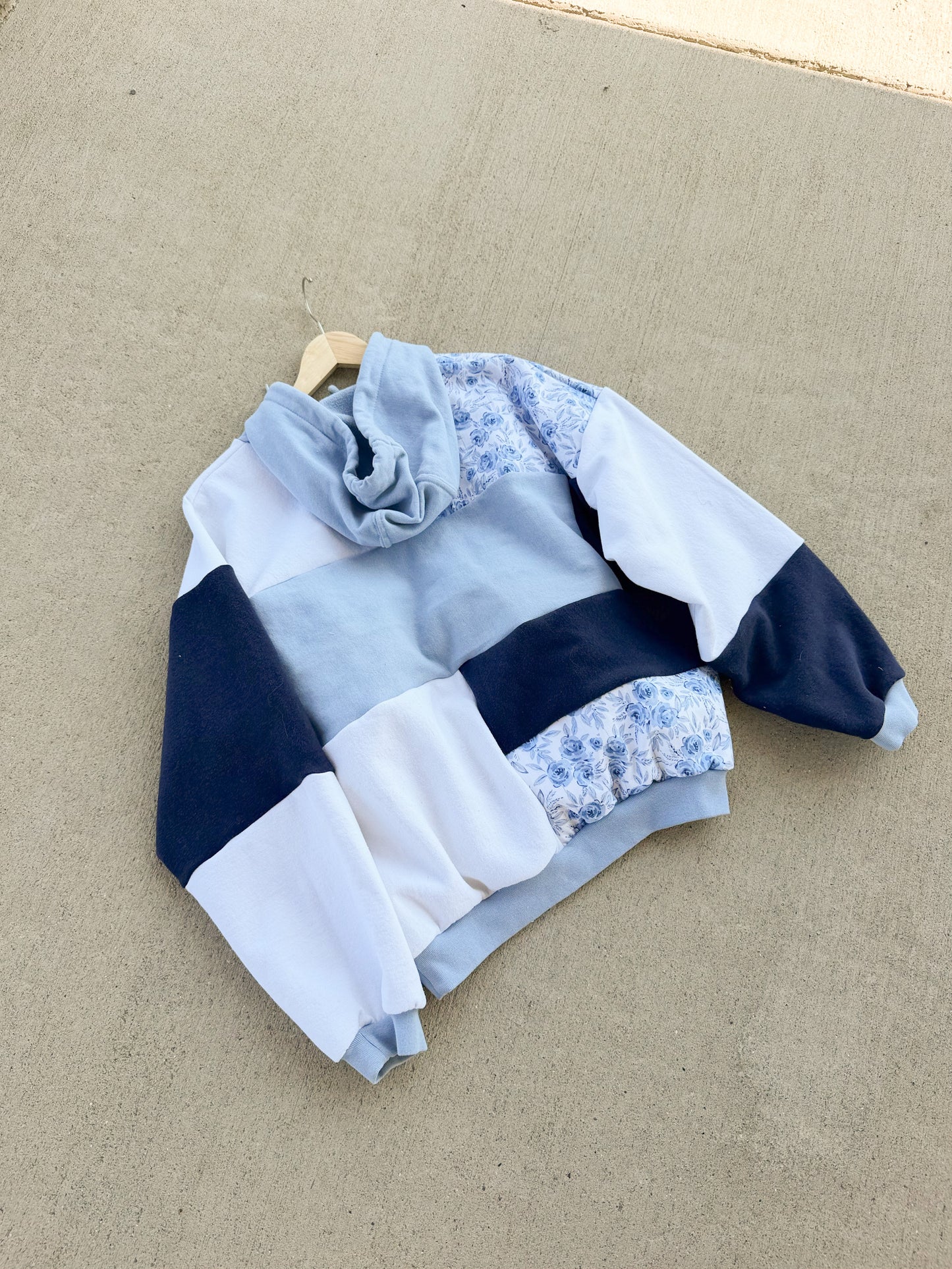 Blues Carhartt patchwork hoodie