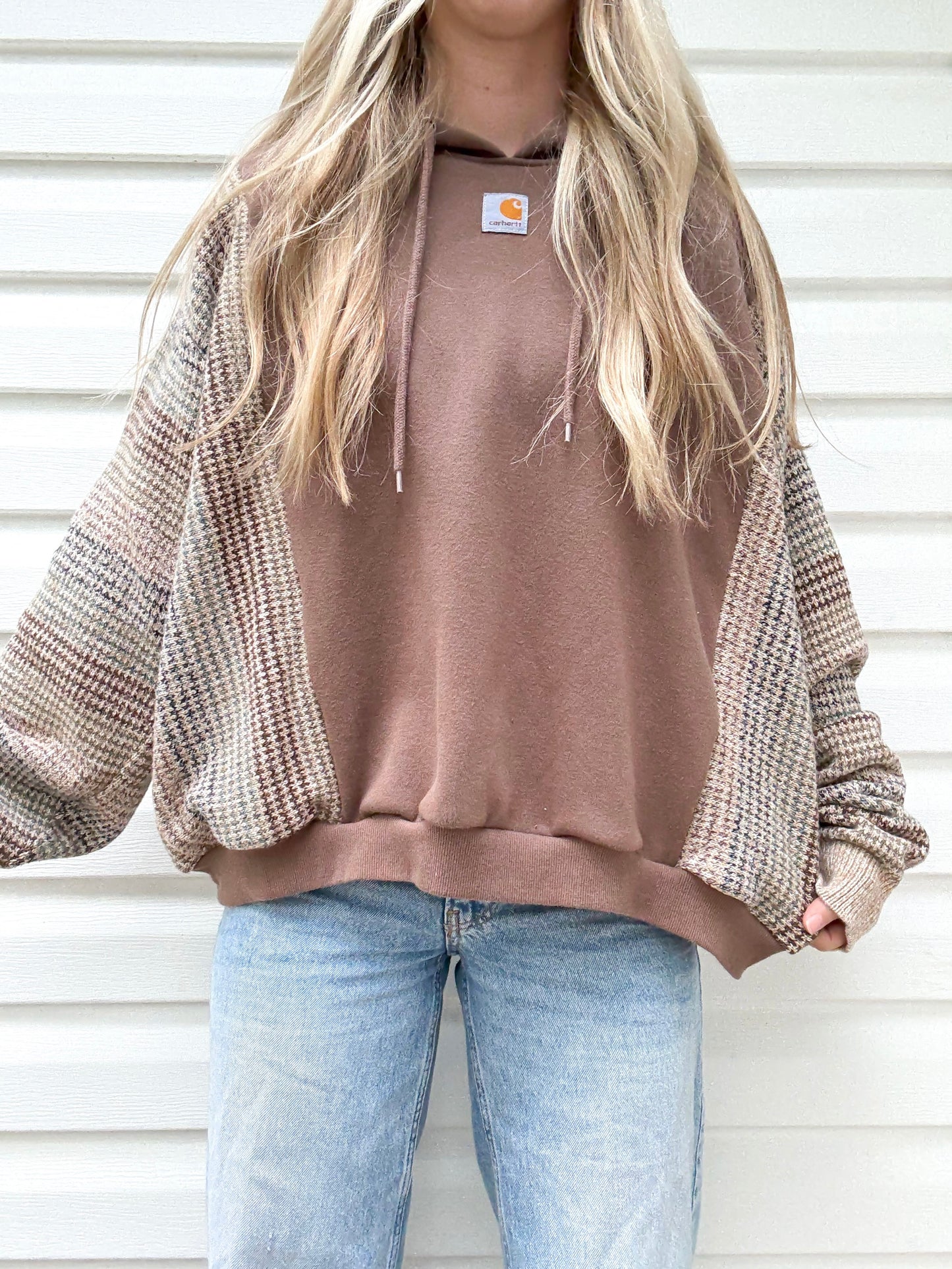 Vintage sweater x Carhartt hoodie