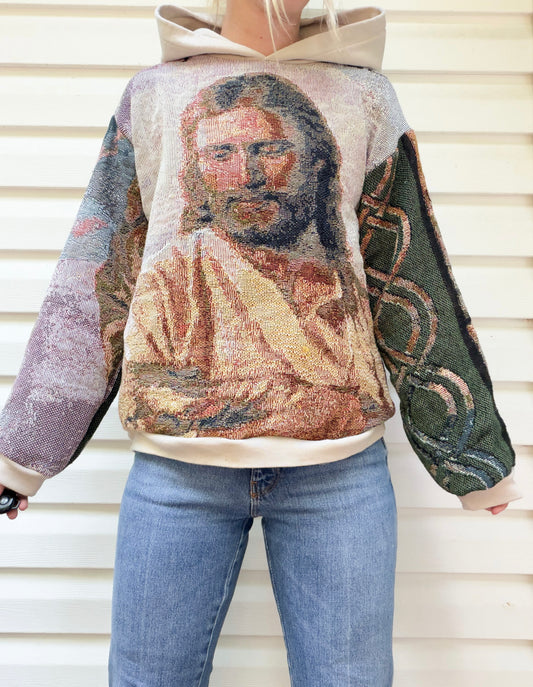 Jesus tapestry hoodie