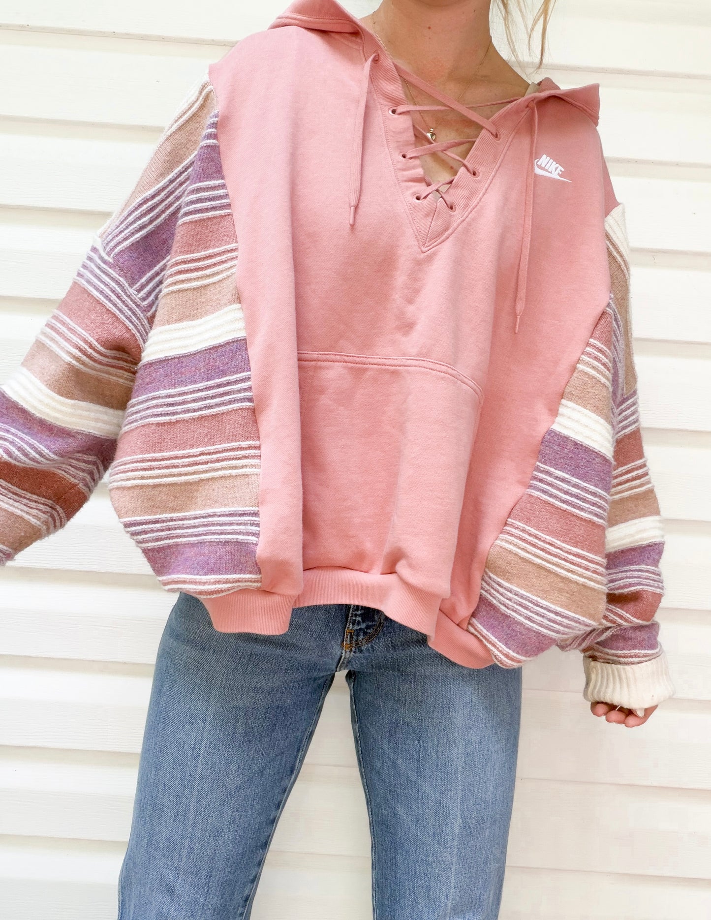 Nike hoodie x textured sweater