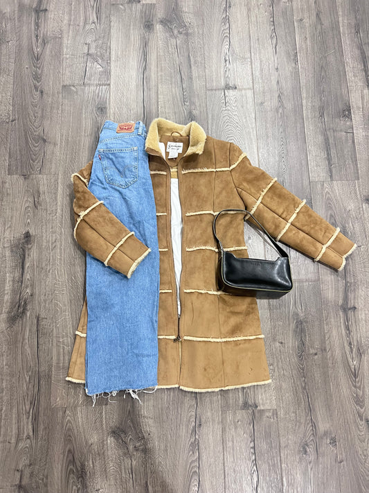 Vintage suede teddy coat