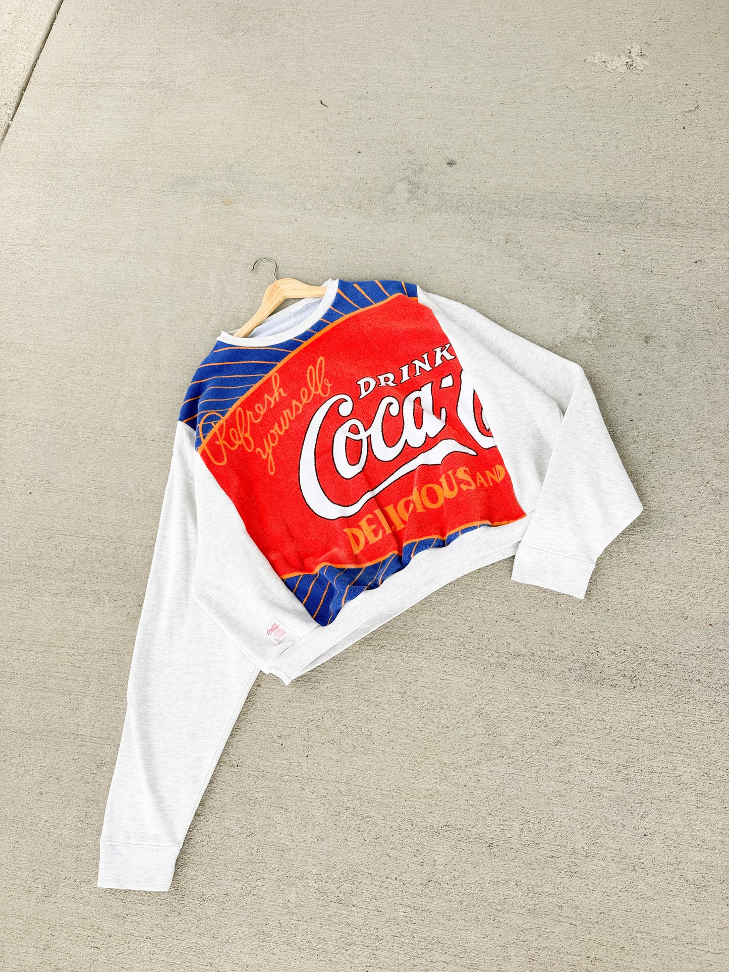 1989 Coca-Cola towel sweatshirt
