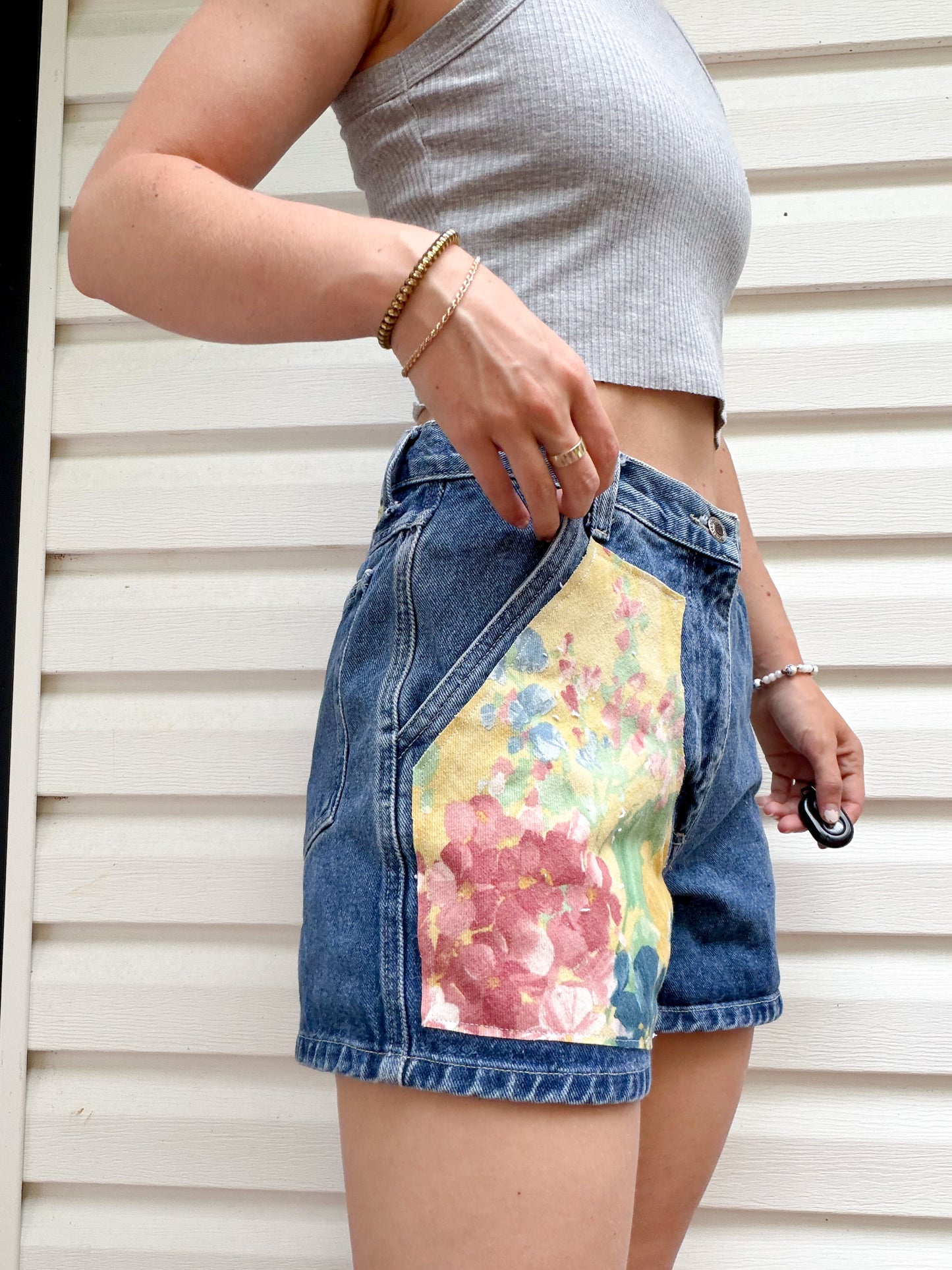 Vintage Jean shorts x patchwork