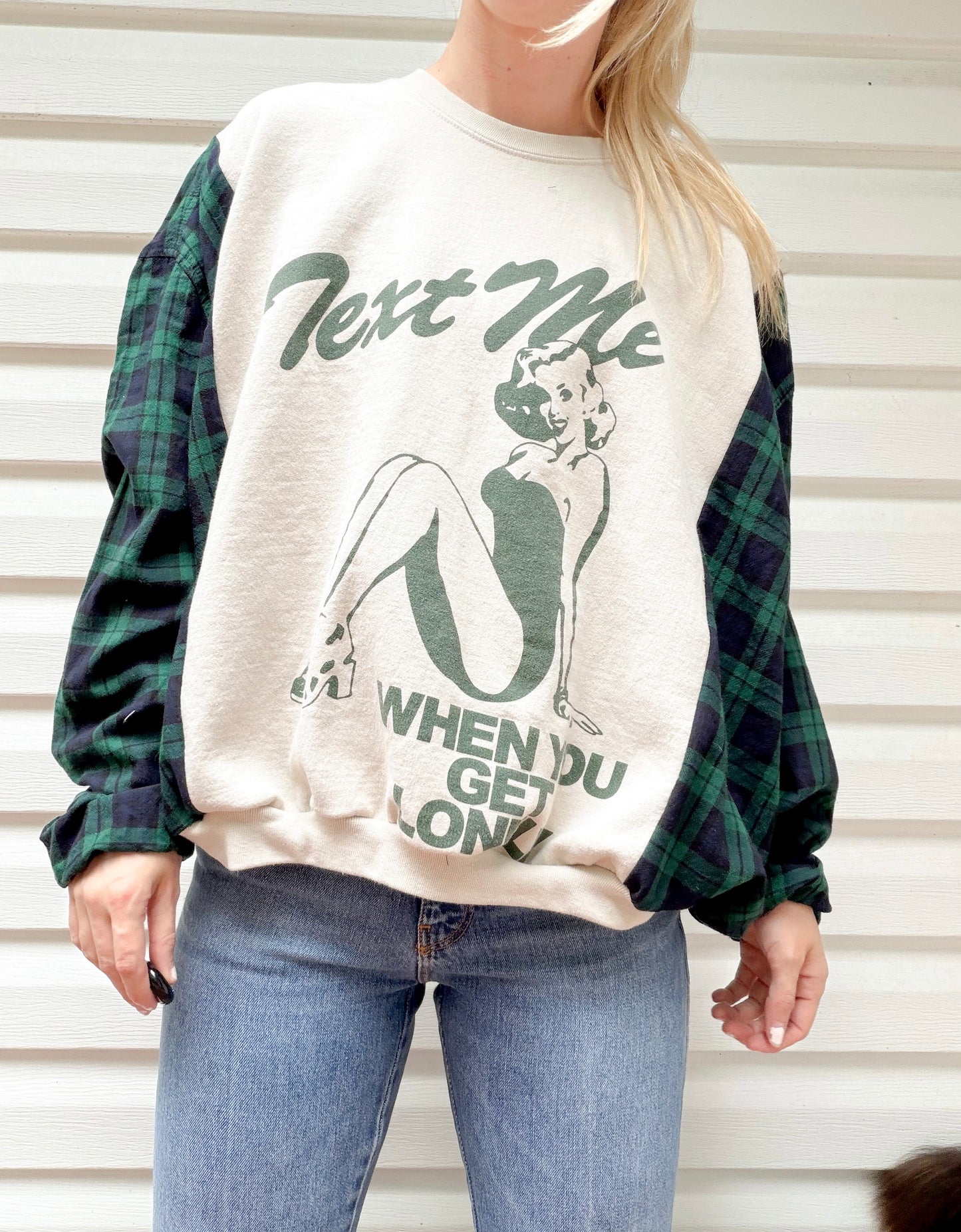 Lonely Ghost flannel crewneck