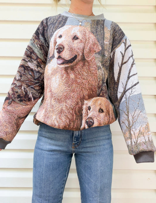 Golden Retriever Tapestry crewneck