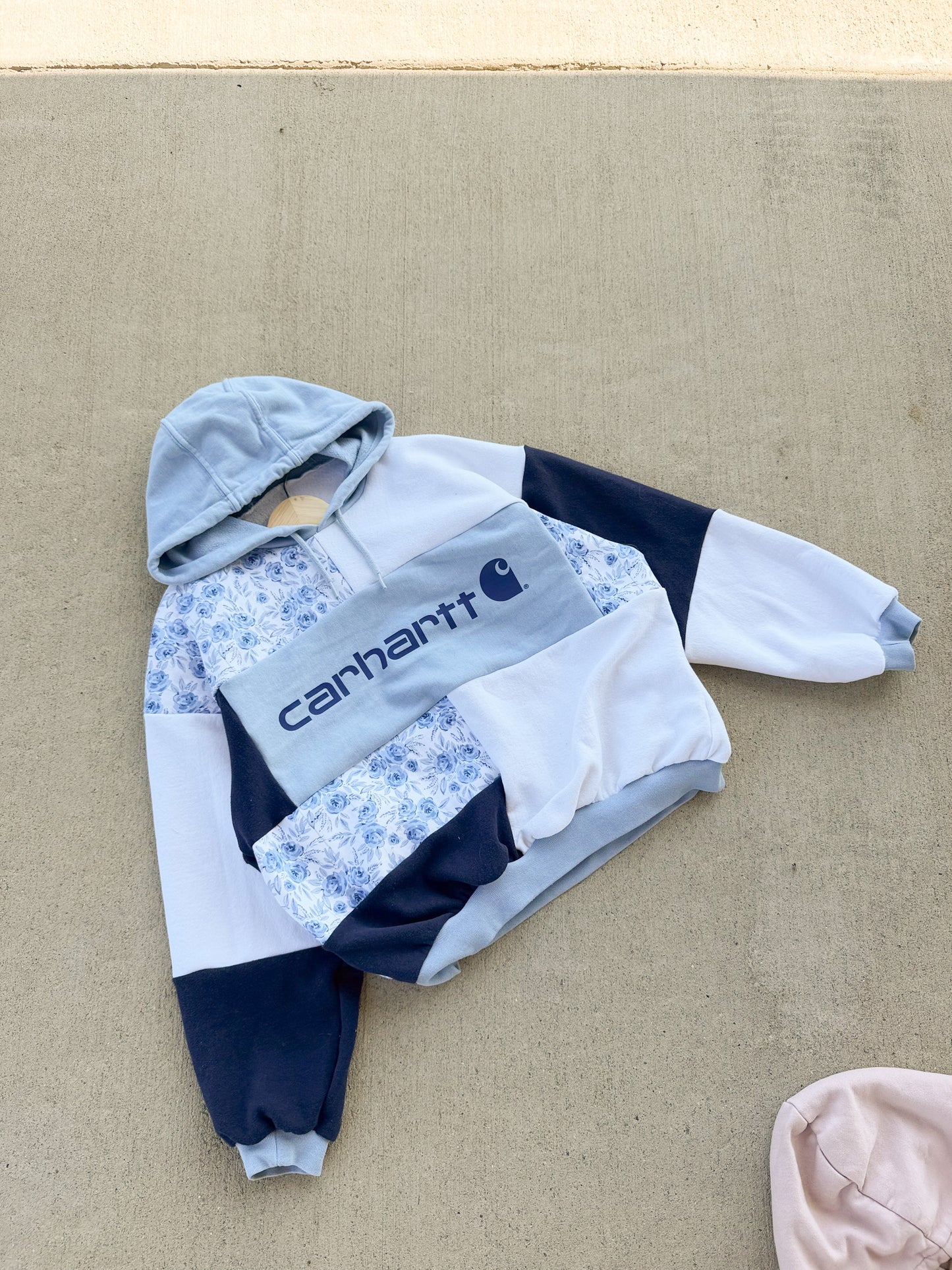 Blues Carhartt patchwork hoodie