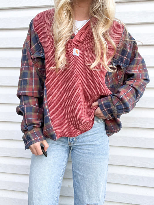 Carhartt sweater x flannel