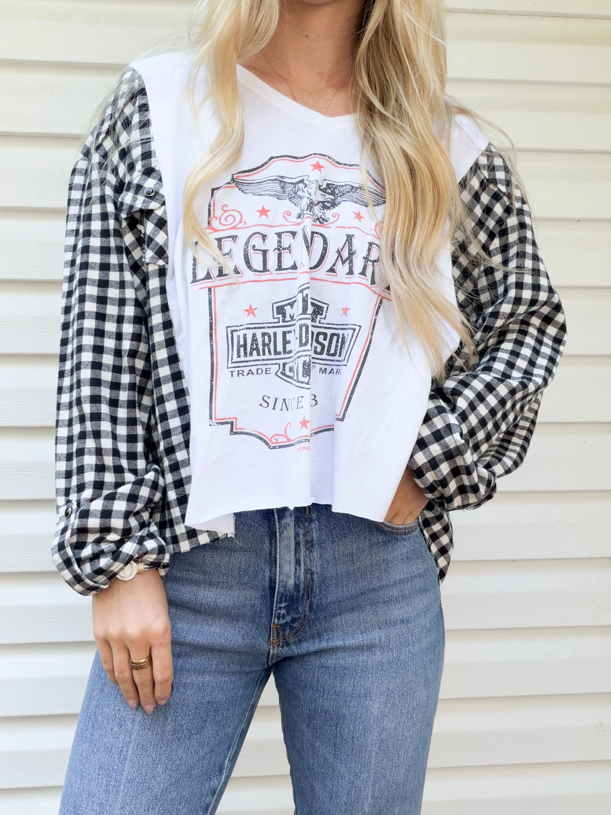 Harley Davidson flannel tee