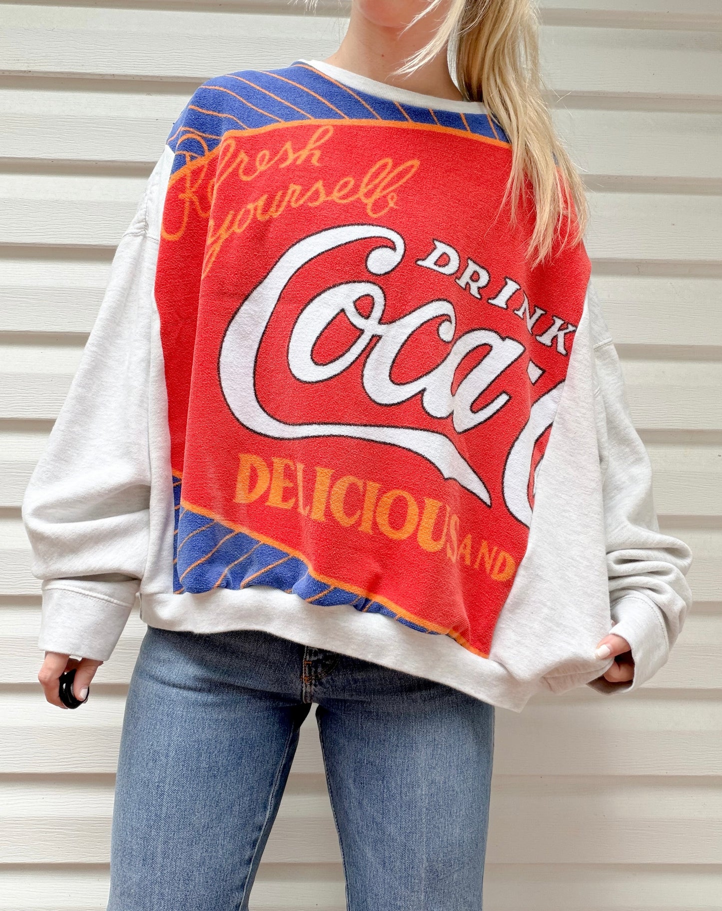 1989 Coca-Cola towel sweatshirt