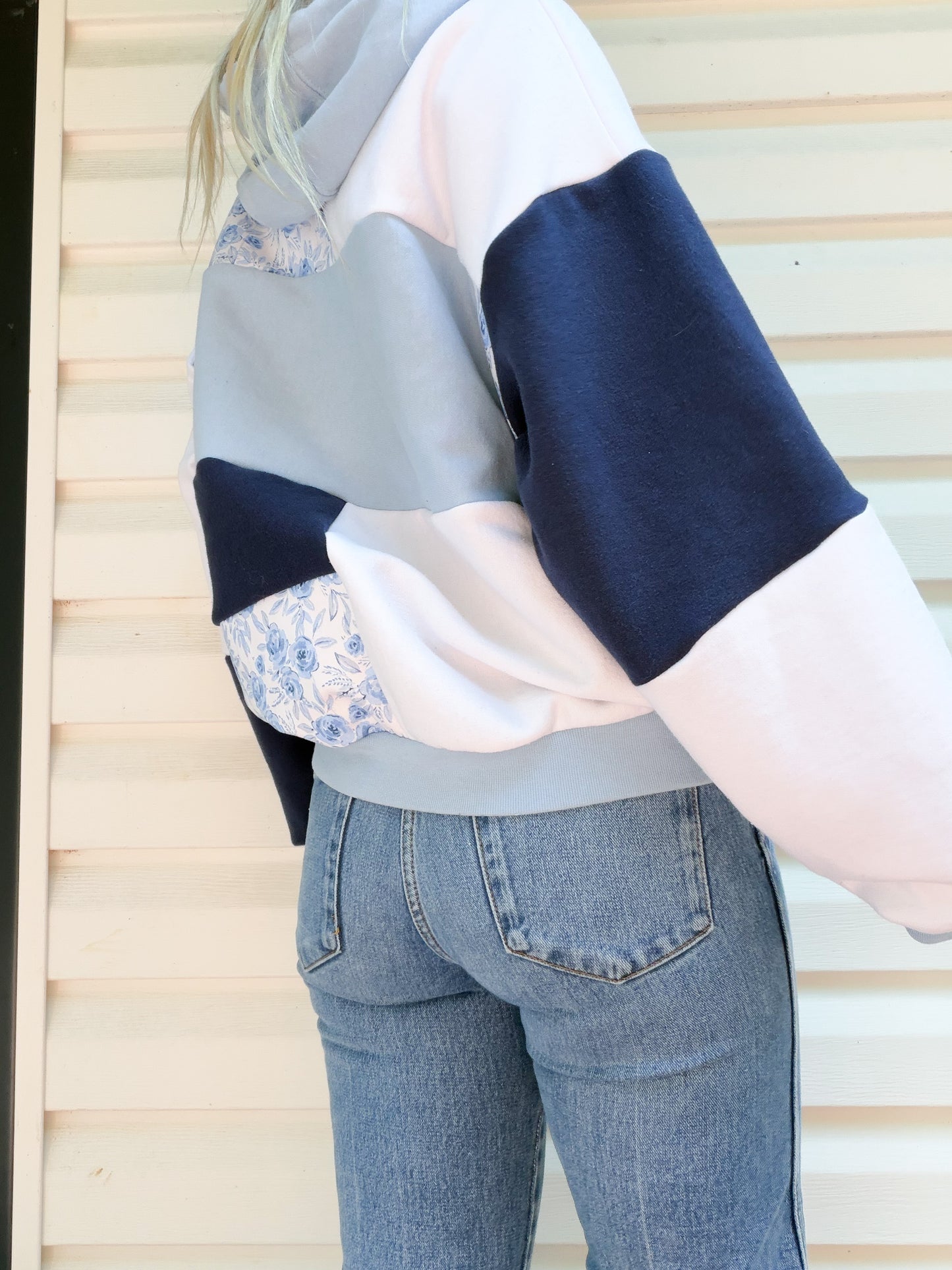 Blues Carhartt patchwork hoodie