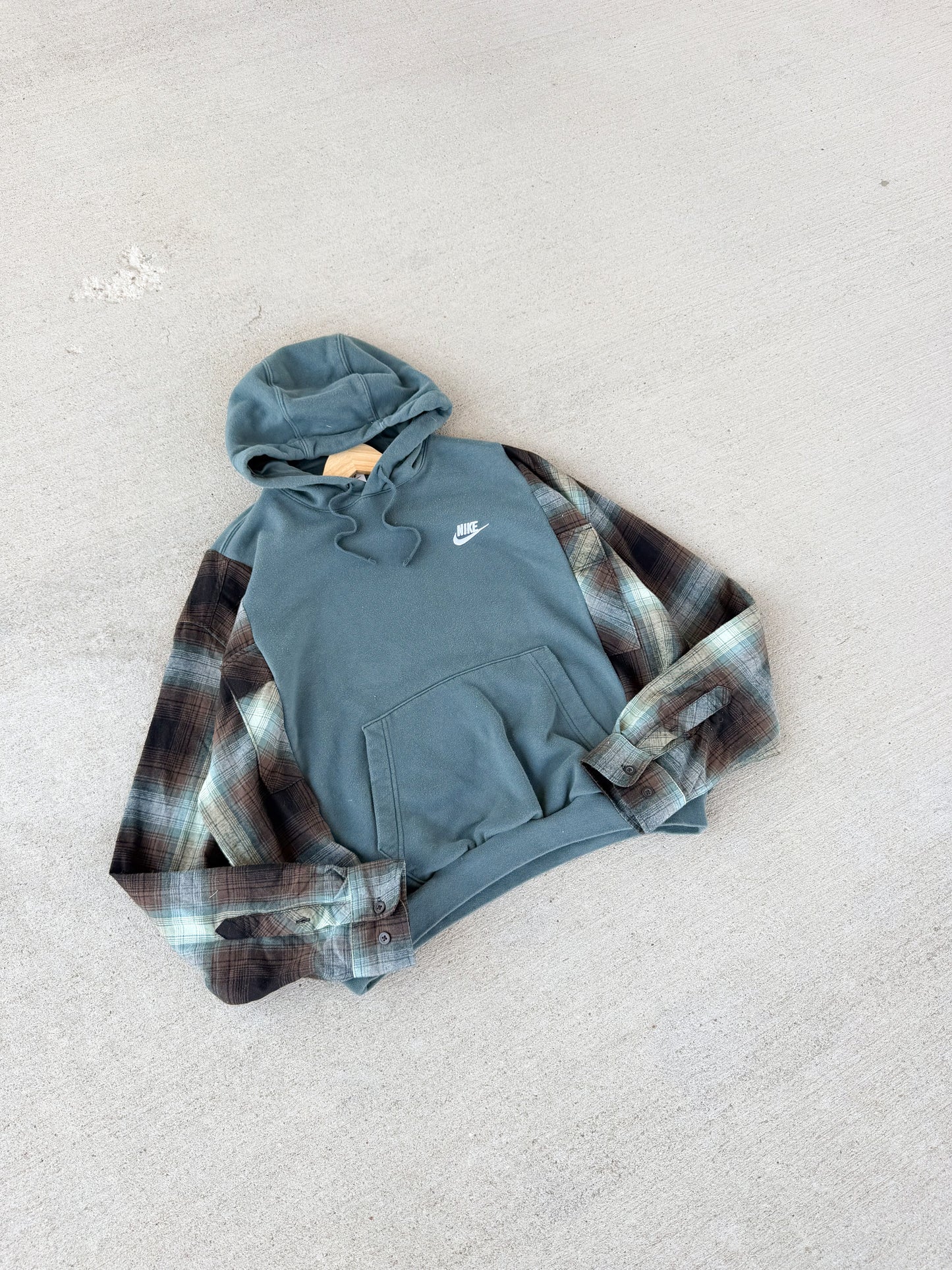 Nike hoodie x flannel
