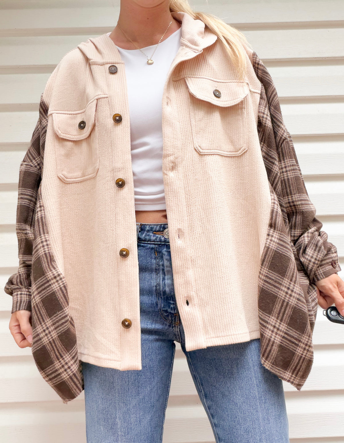 Reworked flannel x button up