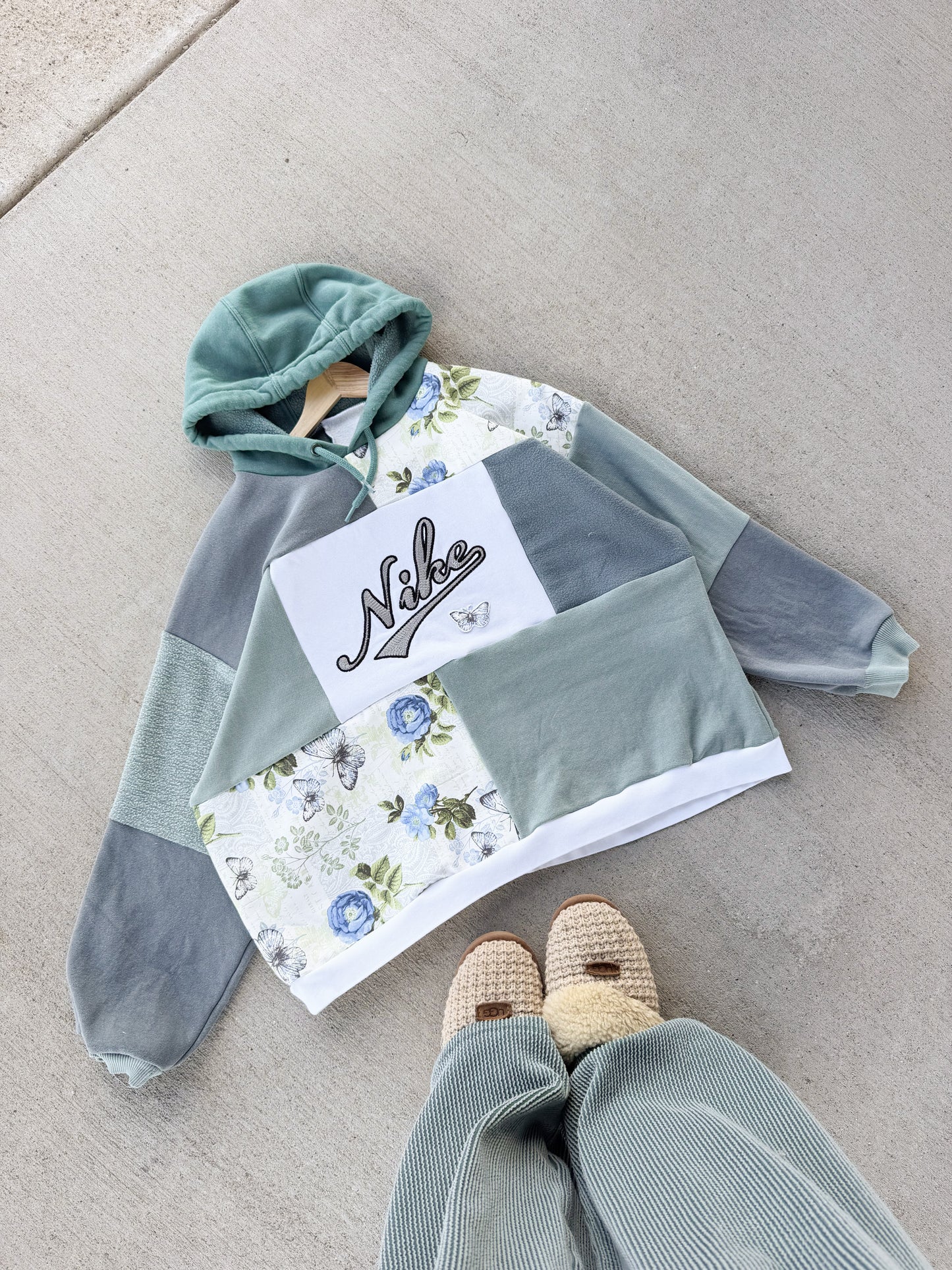 Nike patchwork hoodie x butterflies🦋