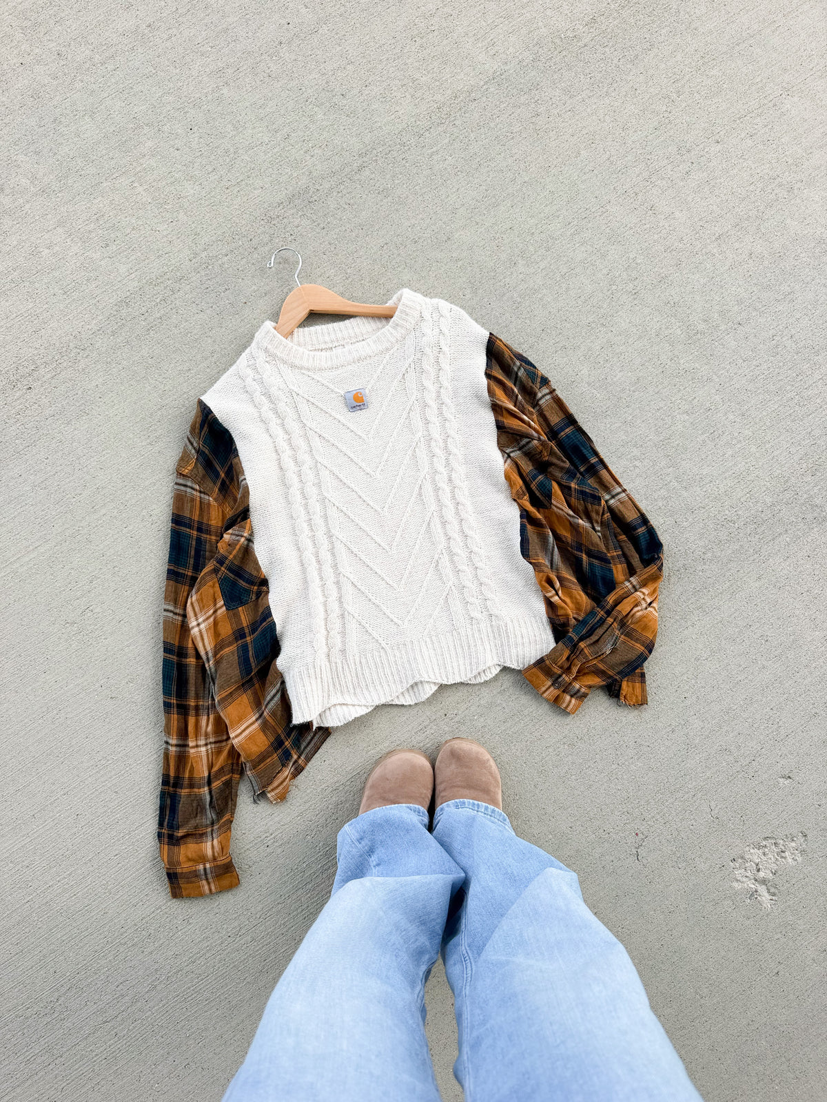 Carhartt sweater x flannel
