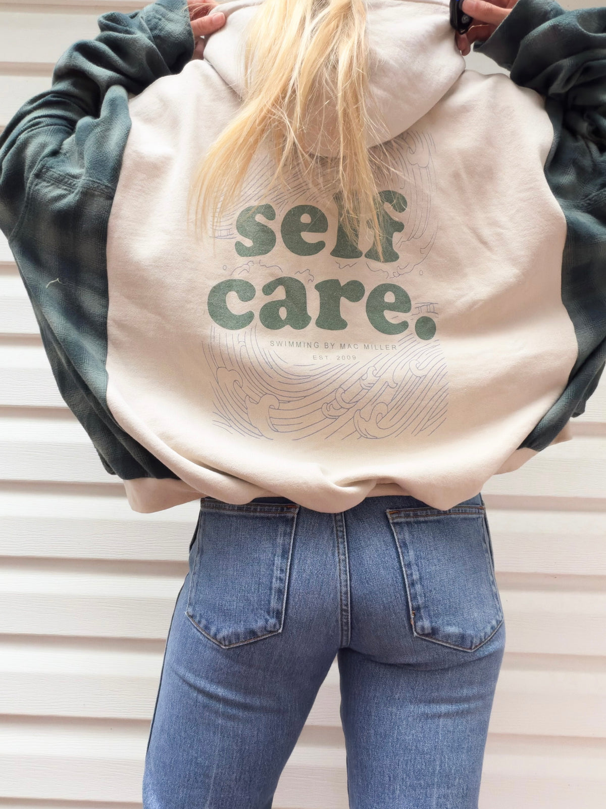 Mac Miller Self care flannel hoodie