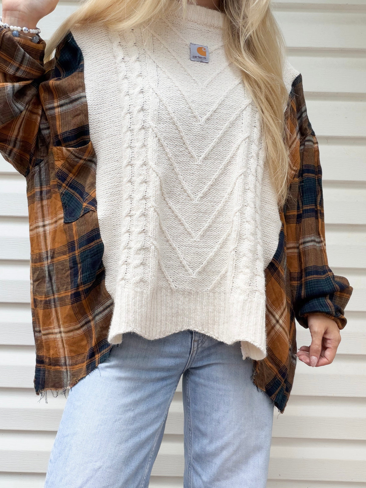 Carhartt sweater x flannel