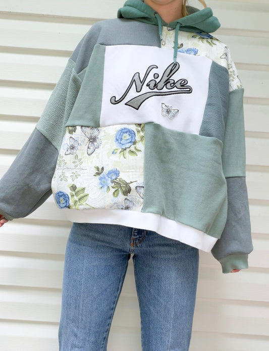 Nike patchwork hoodie x butterflies🦋