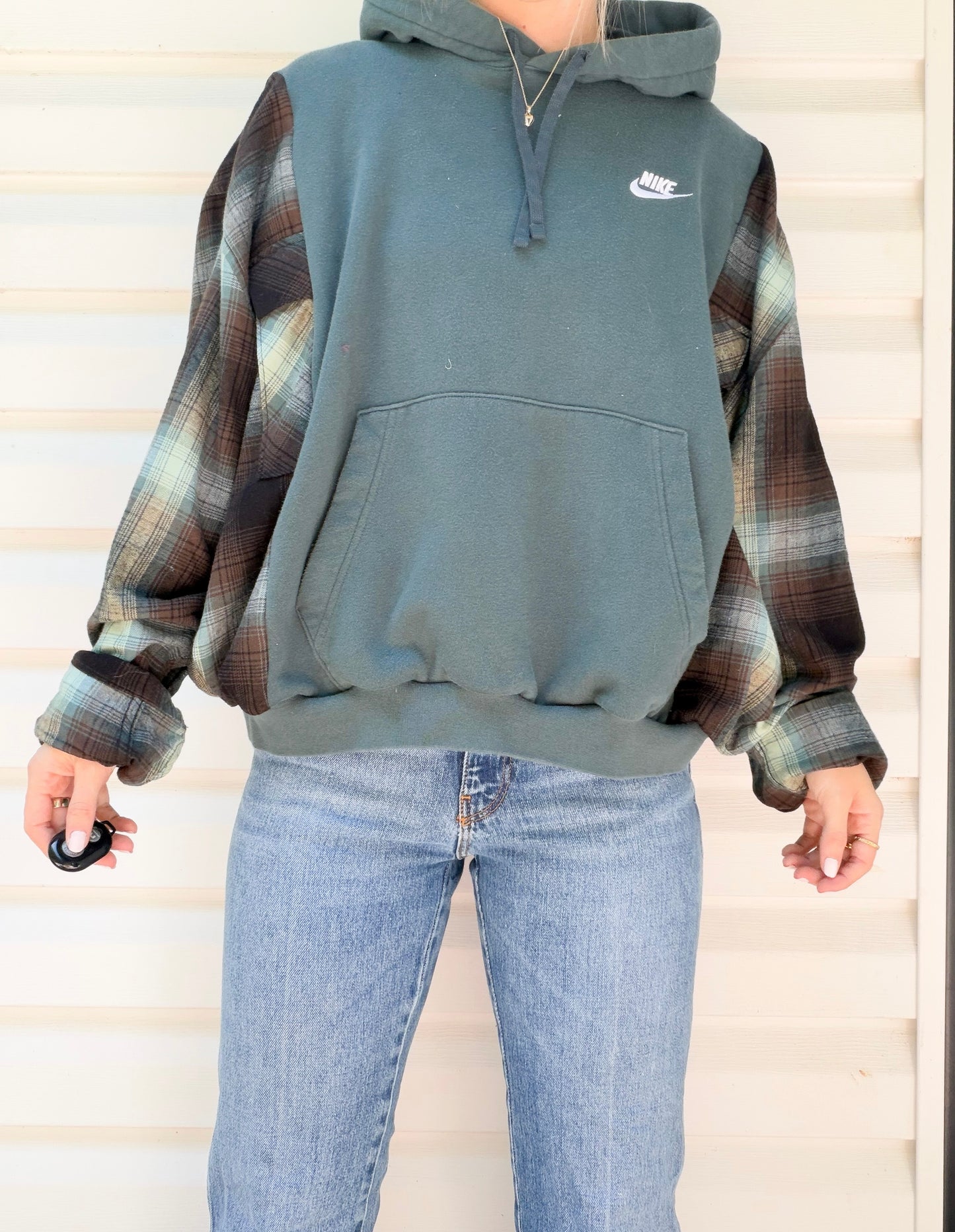 Nike hoodie x flannel