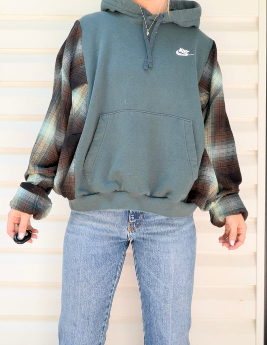 Nike hoodie x flannel