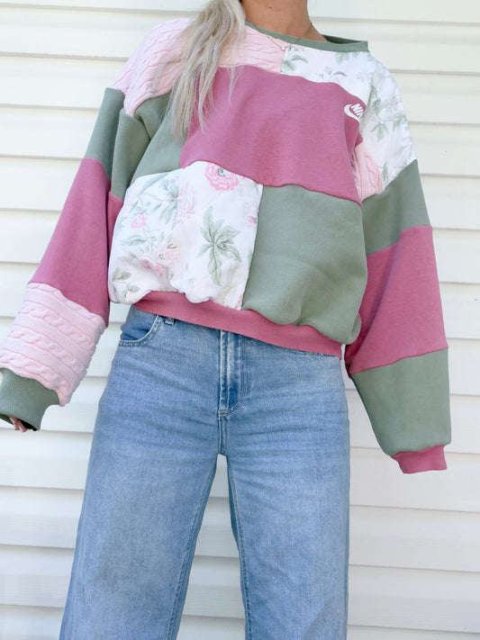 Shabby Chic Nike patchwork crewneck