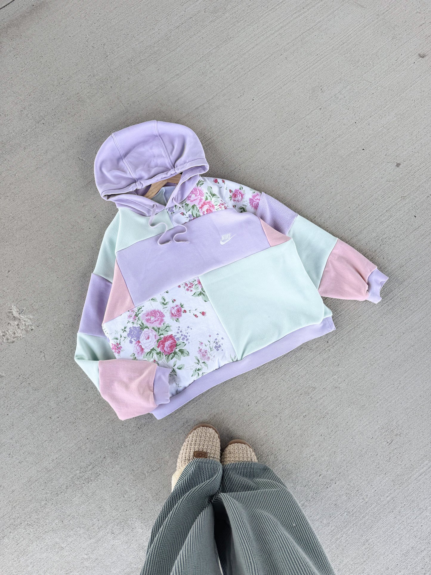 Patchwork Pastel Nike hoodie