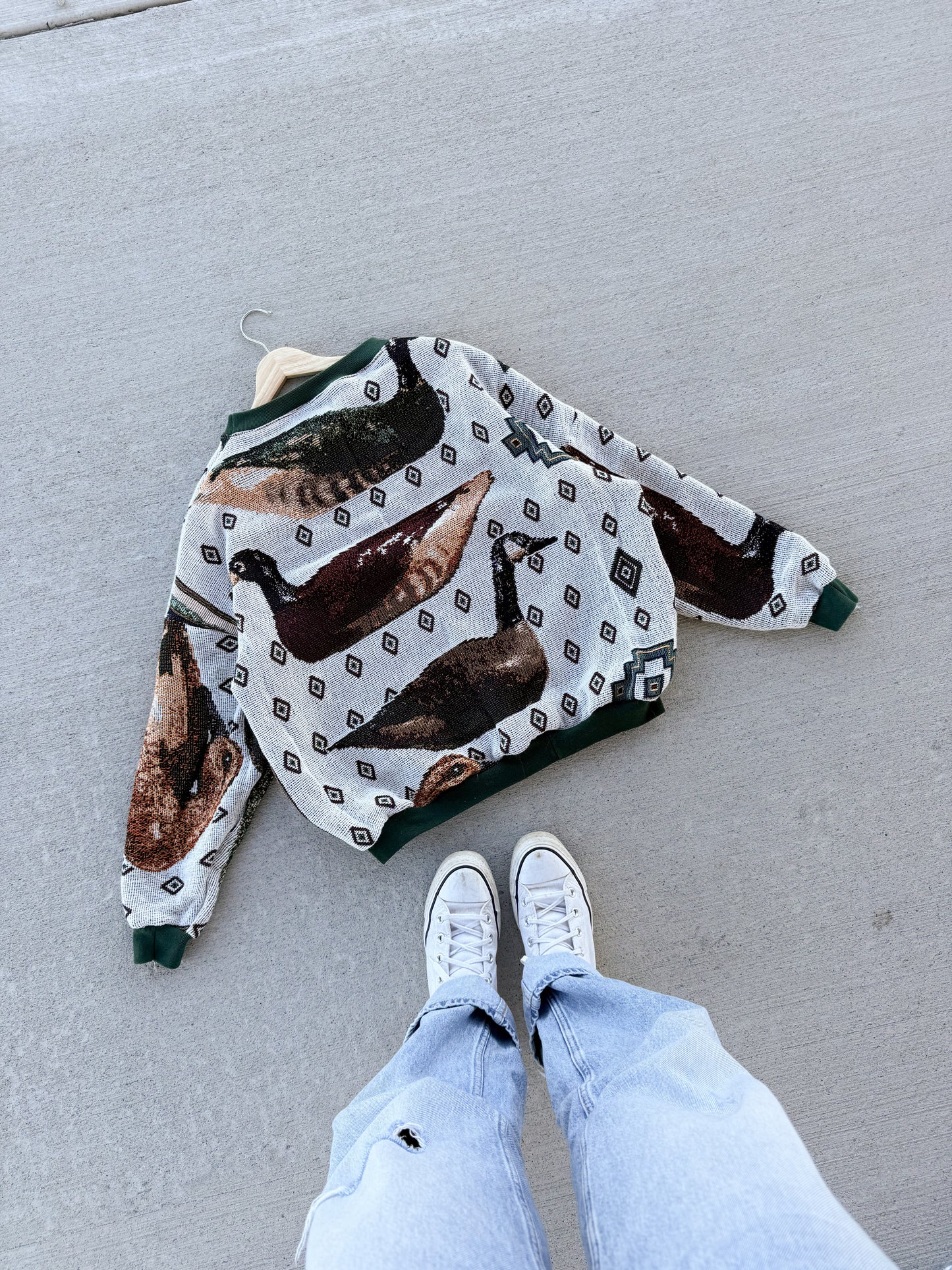 Duck tapestry crewneck