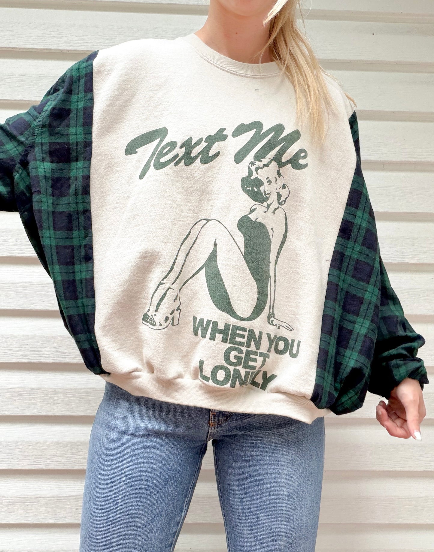 Lonely Ghost flannel crewneck