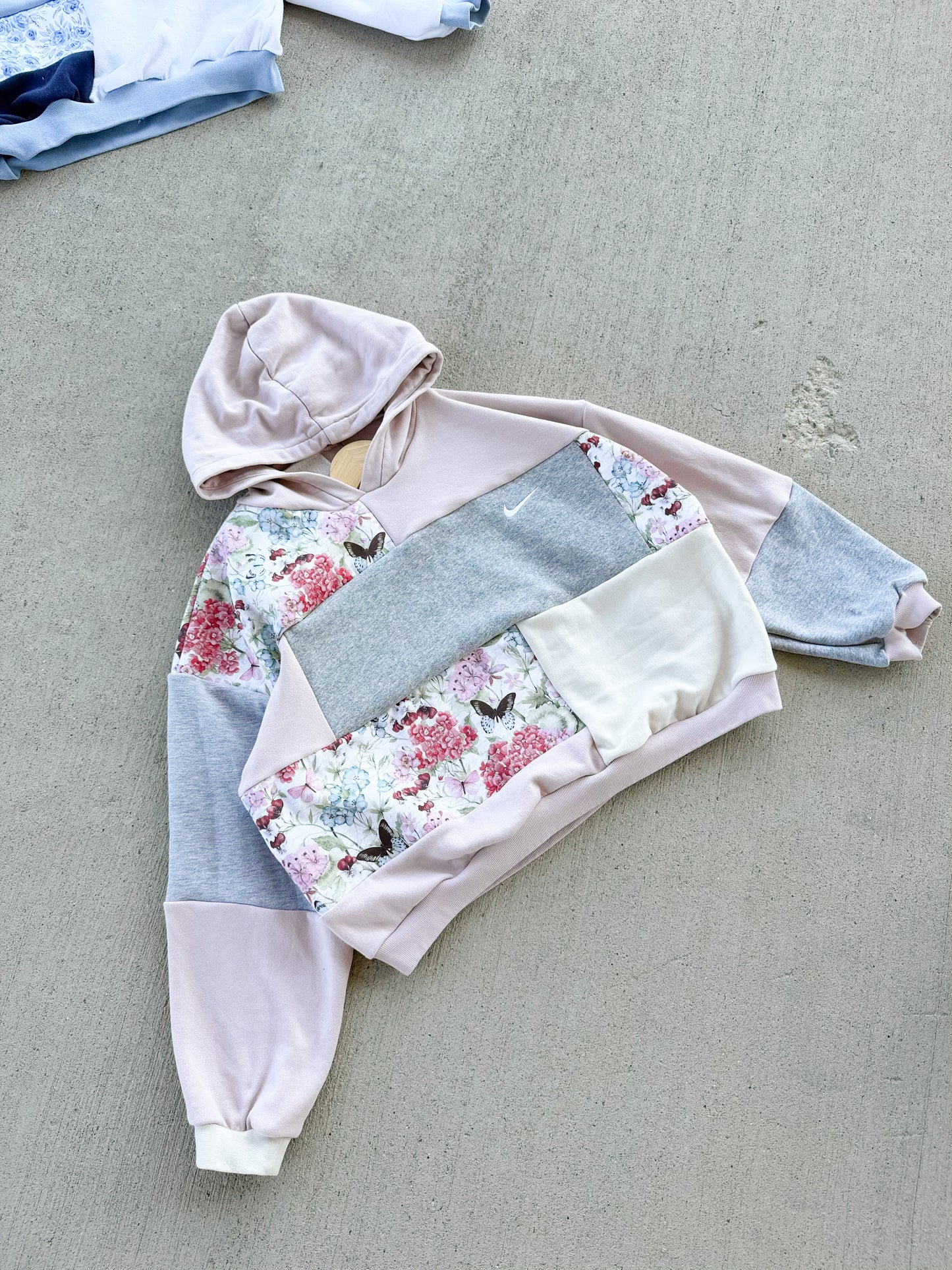 Butterflies x Nike patchwork hoodie