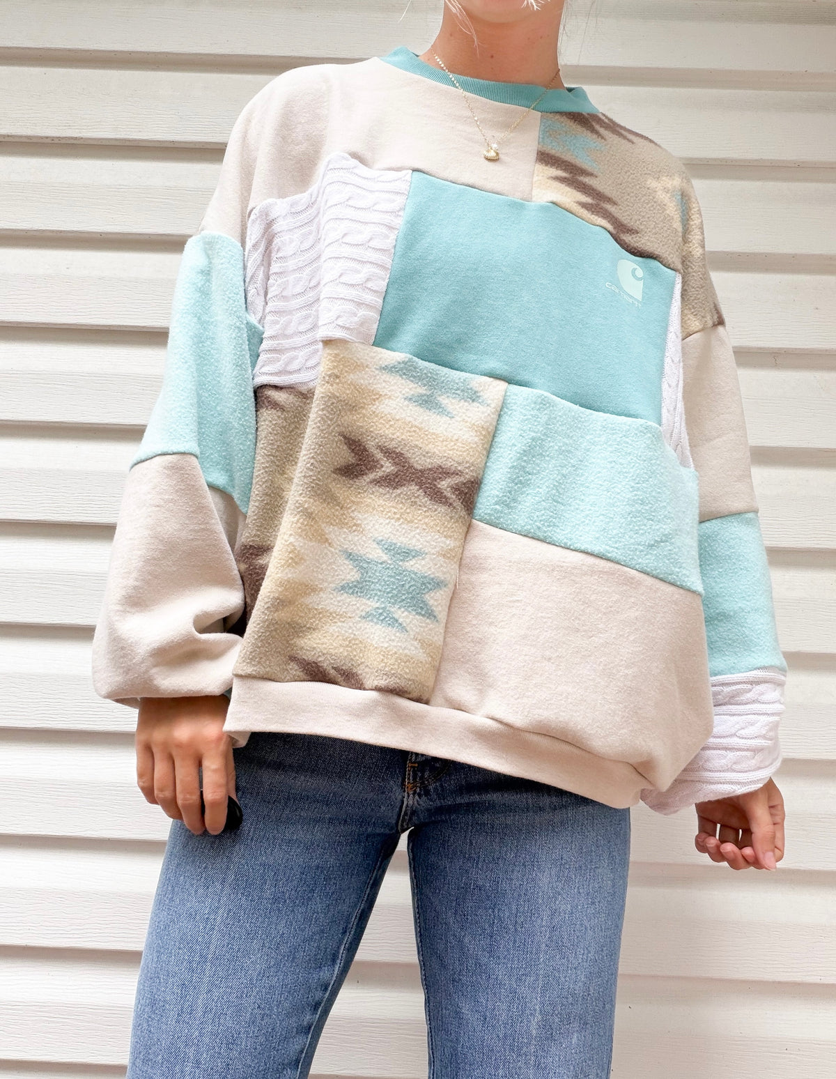 Carhartt x Aztec patchwork crewneck