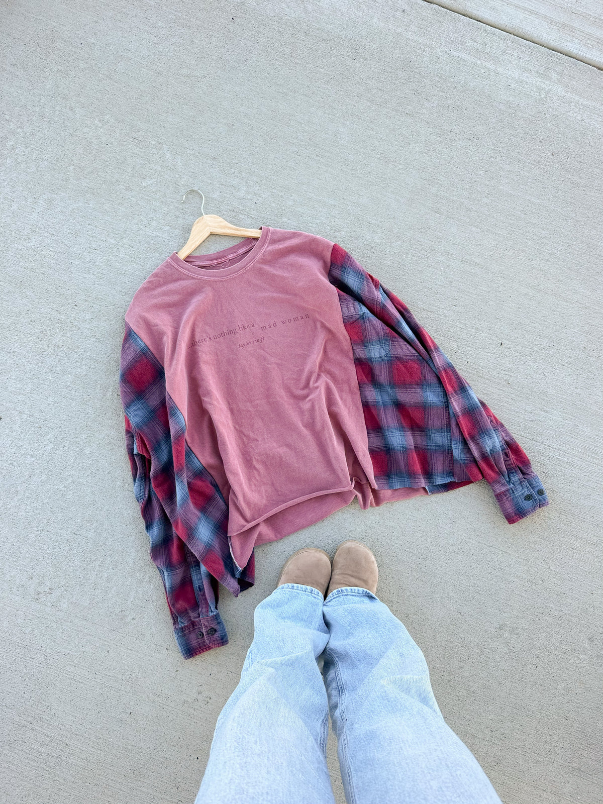 Taylor Swift Mad Woman flannel tee