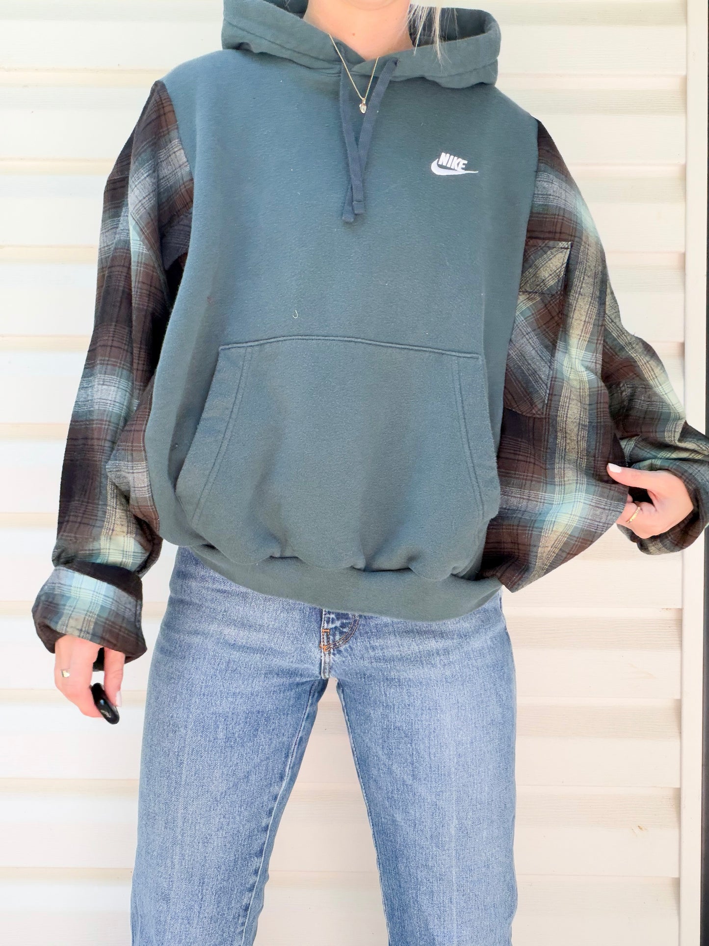 Nike hoodie x flannel