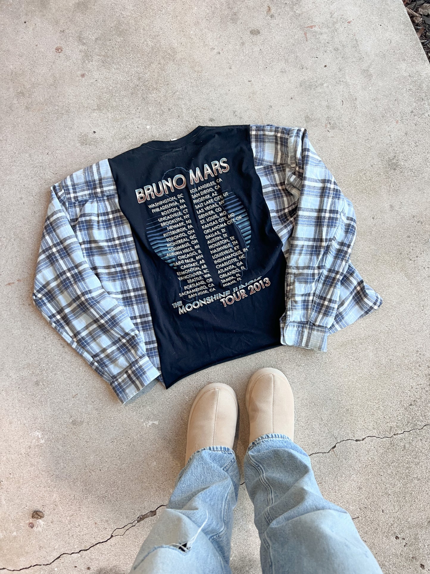 Bruno Mars Flannel tee