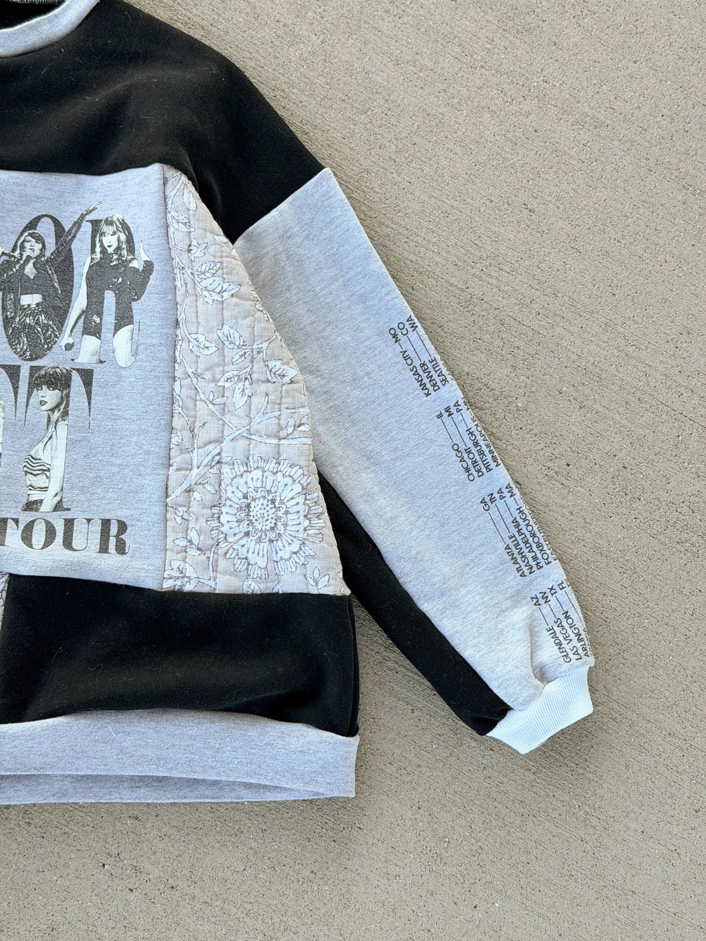 Taylor Swift Eras Tour patchwork crewneck