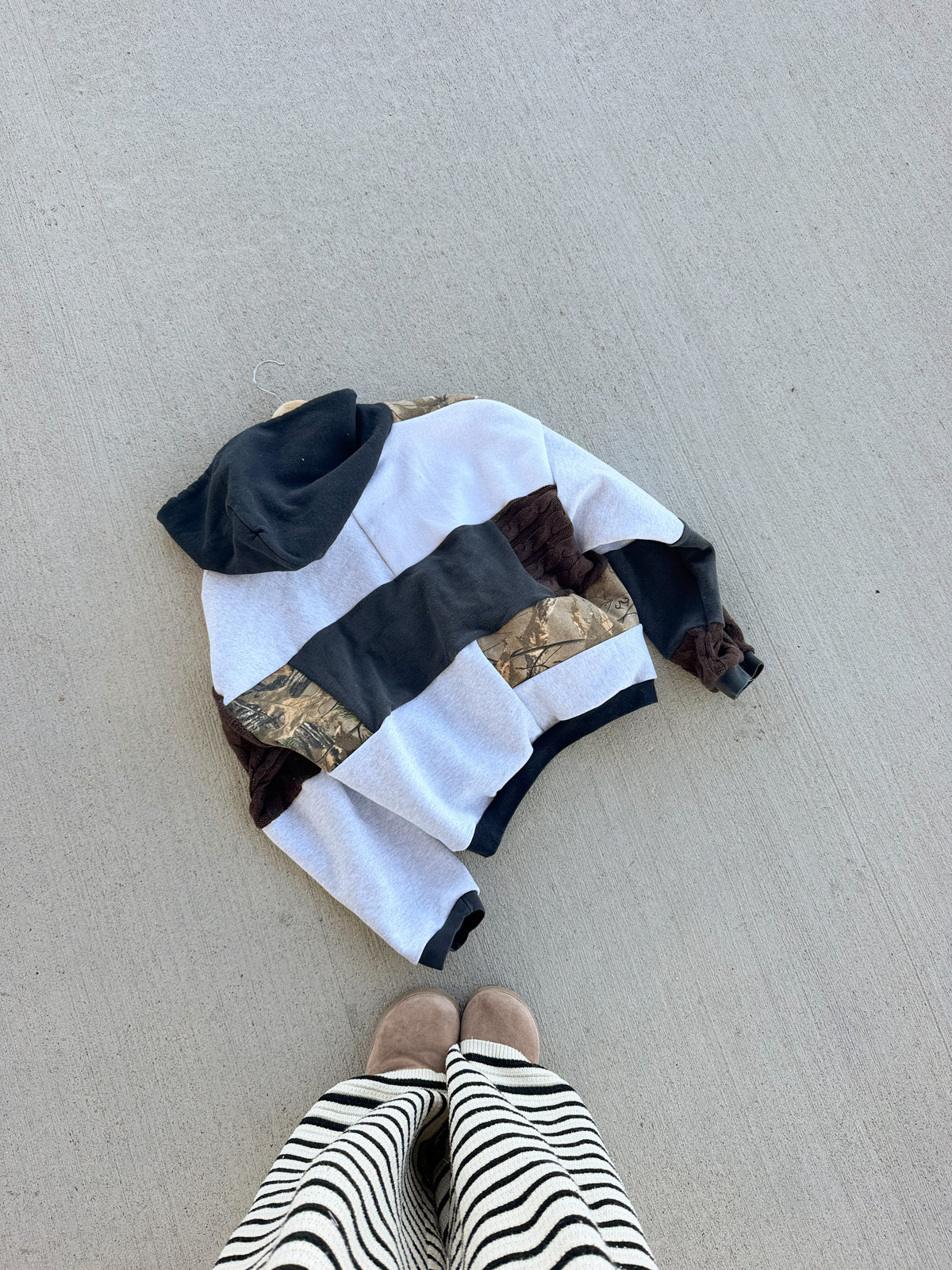 Carhartt x camo patchwork hoodie