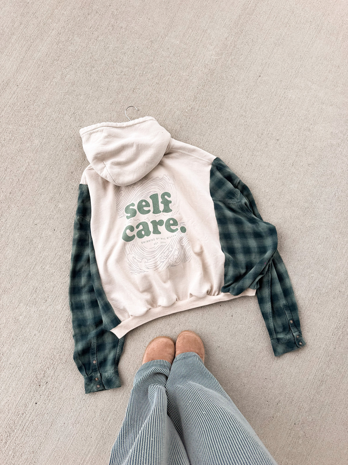 Mac Miller Self care flannel hoodie
