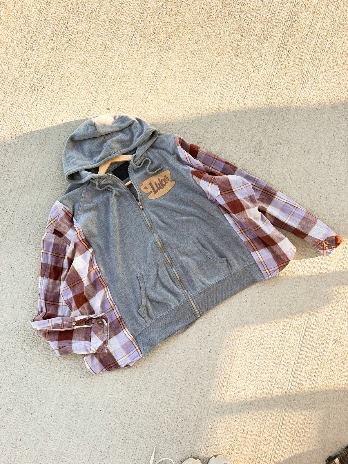 Gilmore Girls zip up x flannel