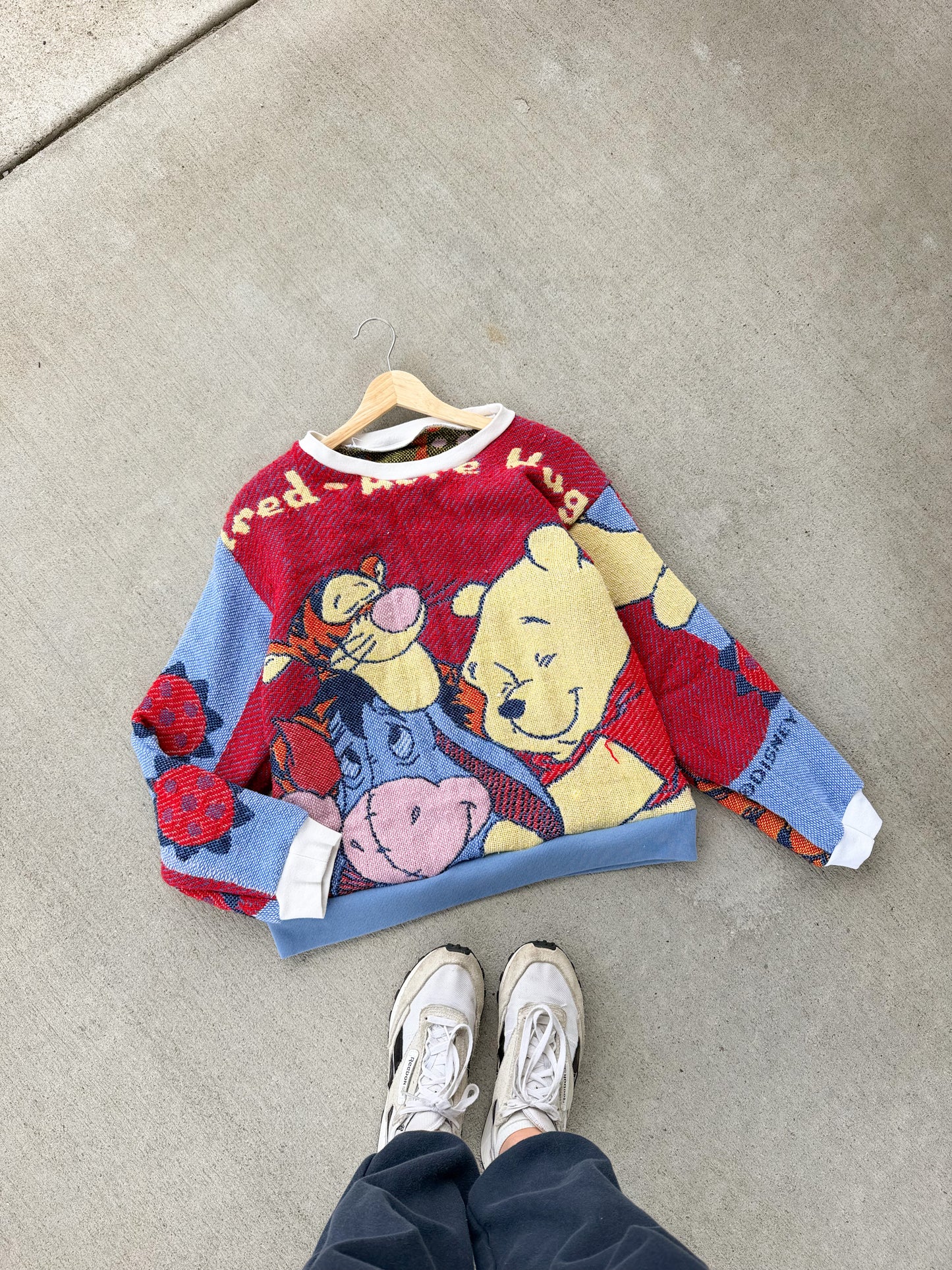 Vintage Pooh tapestry crewneck