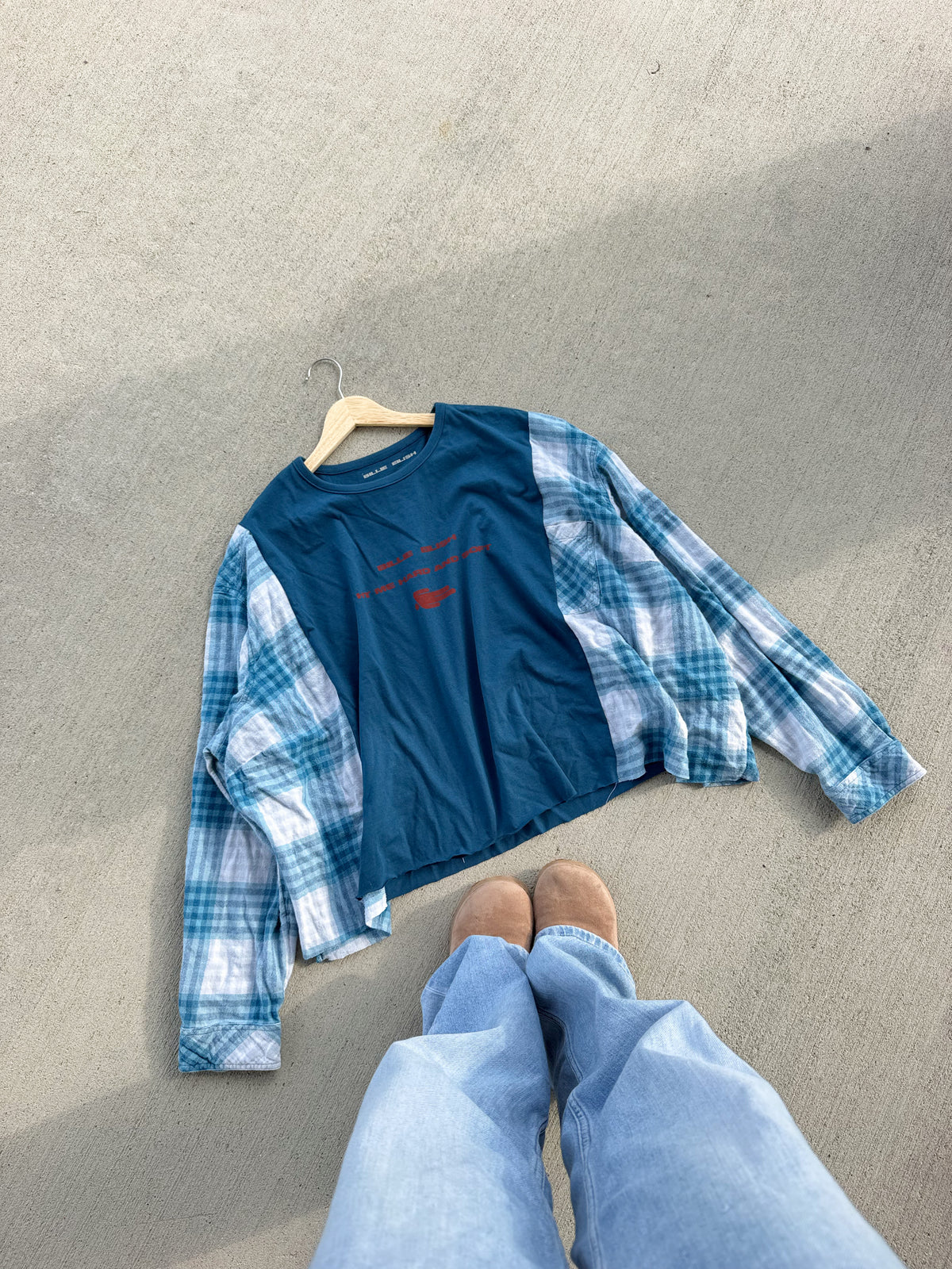 Billie Eilish hit me hard and soft flannel tee