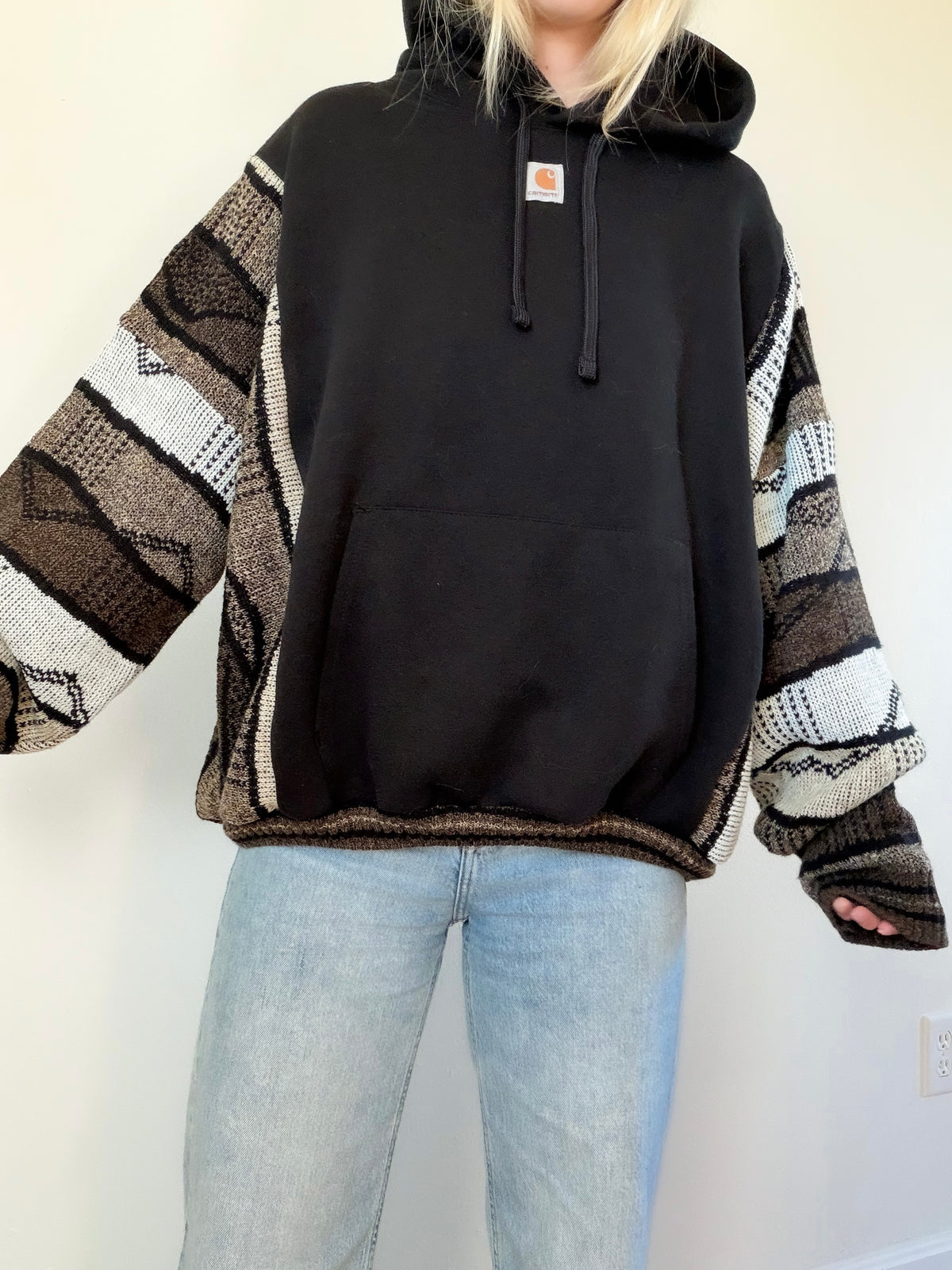 Carhartt hoodie x vtg sweater