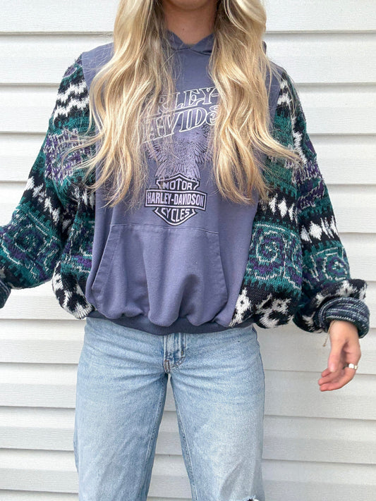 Harley Davidson hoodie x vintage sweater
