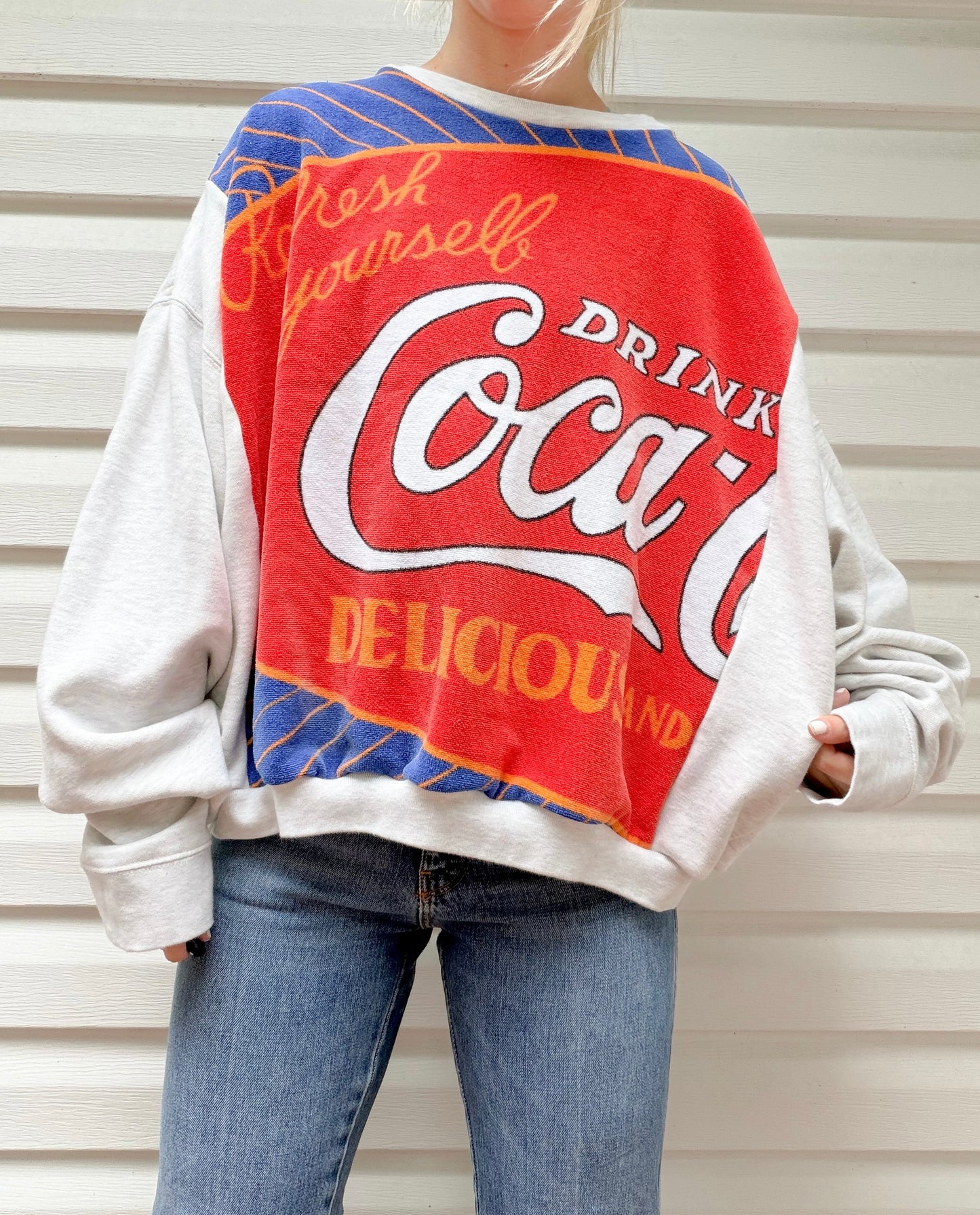 1989 Coca-Cola towel sweatshirt