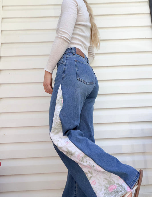 Shabby chic quilt jeans