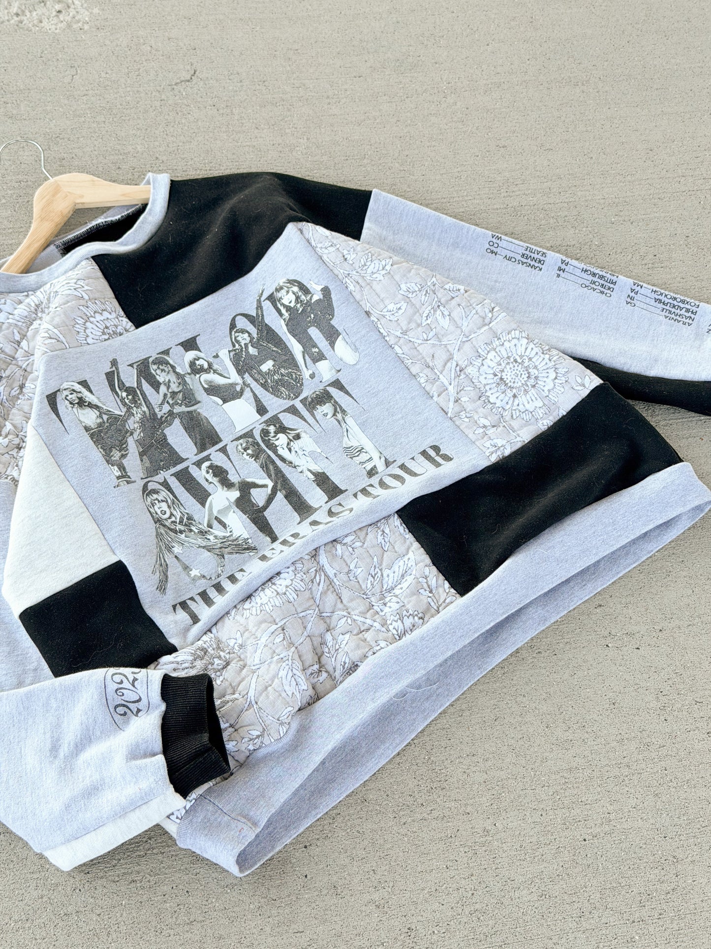 Taylor Swift Eras Tour patchwork crewneck