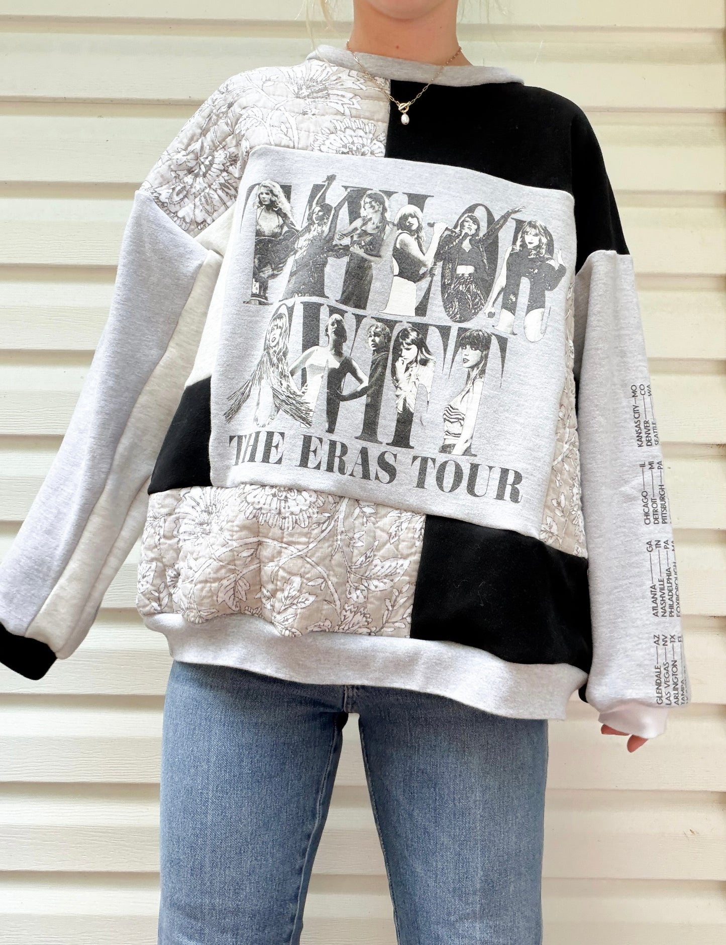 Taylor Swift Eras Tour patchwork crewneck