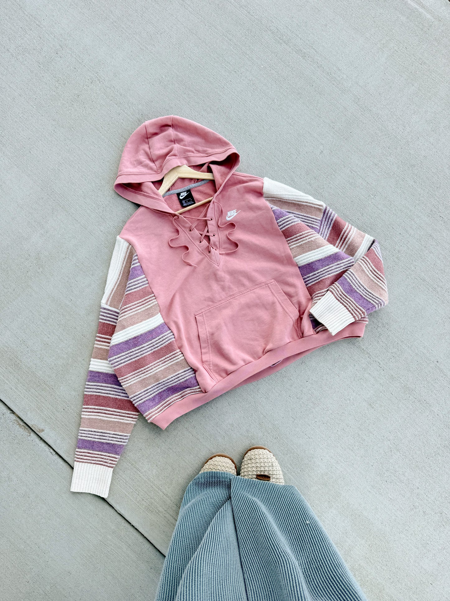 Nike hoodie x textured sweater