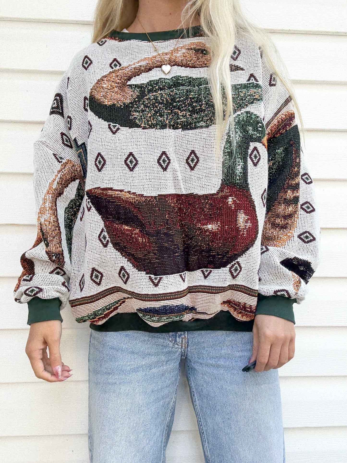 Duck tapestry crewneck